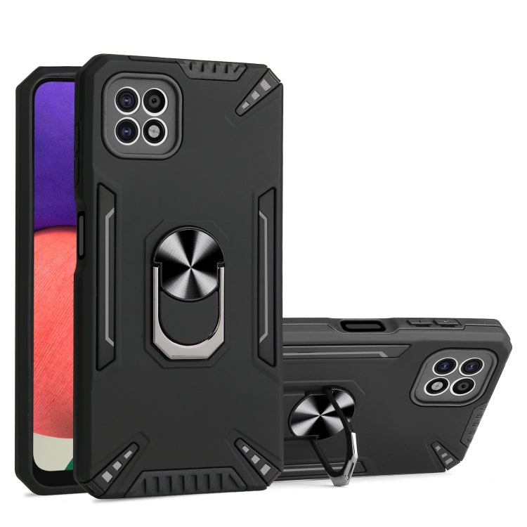 For Samsung Galaxy A22 5G PC + TPU Protective Case with 360 Degrees Rotatable Ring Holder