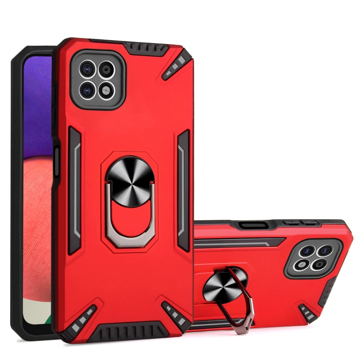 For Samsung Galaxy A22 5G PC + TPU Protective Case with 360 Degrees Rotatable Ring Holder