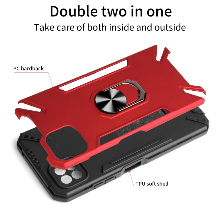 For Samsung Galaxy A22 5G PC + TPU Protective Case with 360 Degrees Rotatable Ring Holder
