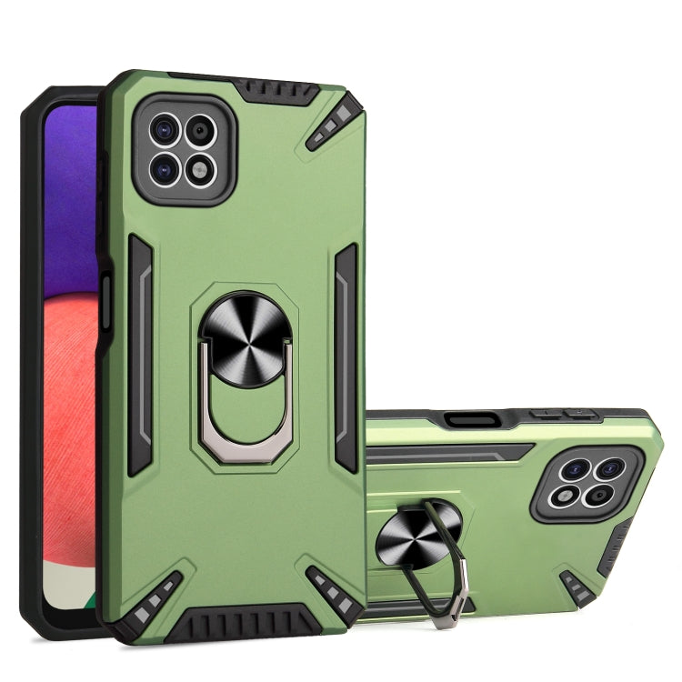 For Samsung Galaxy A22 5G PC + TPU Protective Case with 360 Degrees Rotatable Ring Holder