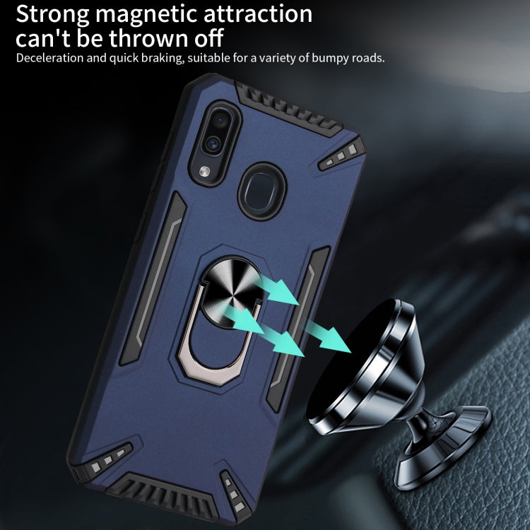 For Samsung Galaxy A30 PC + TPU Protective Case with 360 Degrees Rotatable Ring Holder