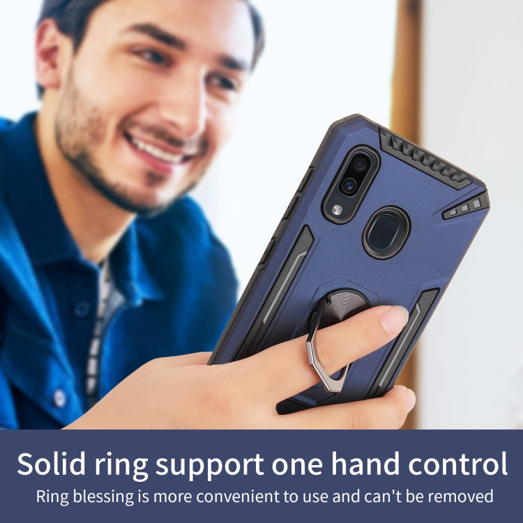 For Samsung Galaxy A30 PC + TPU Protective Case with 360 Degrees Rotatable Ring Holder