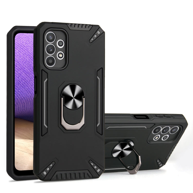 For Samsung Galaxy A32 5G PC + TPU Protective Case with 360 Degrees Rotatable Ring Holder