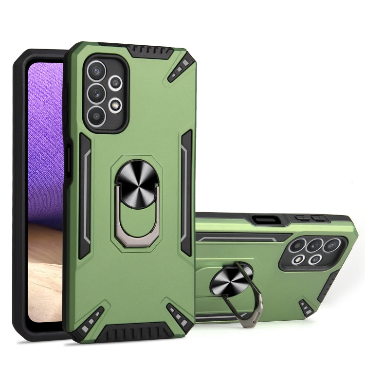 For Samsung Galaxy A32 5G PC + TPU Protective Case with 360 Degrees Rotatable Ring Holder