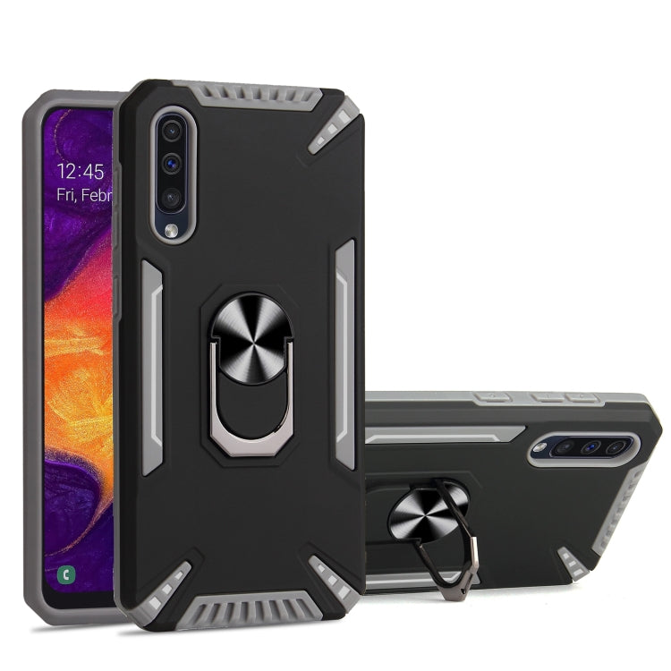 For Samsung Galaxy A50 PC + TPU Protective Case with 360 Degrees Rotatable Ring Holder