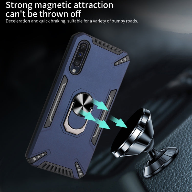 For Samsung Galaxy A50 PC + TPU Protective Case with 360 Degrees Rotatable Ring Holder