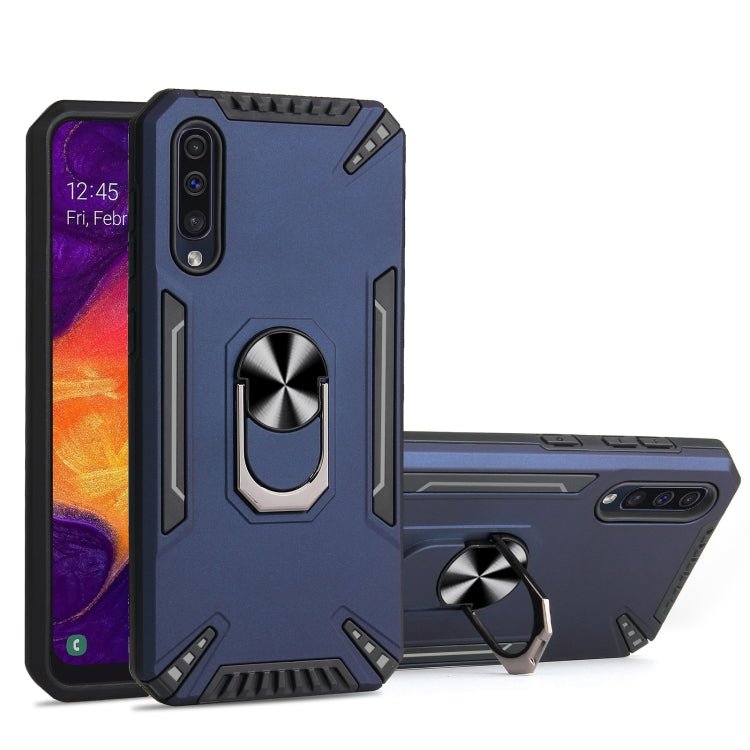 For Samsung Galaxy A50 PC + TPU Protective Case with 360 Degrees Rotatable Ring Holder