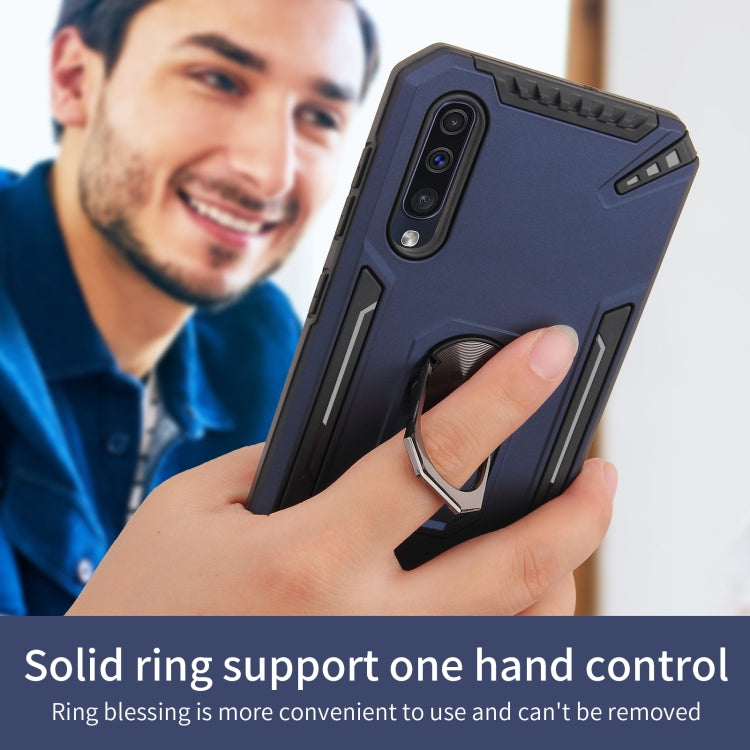 For Samsung Galaxy A50 PC + TPU Protective Case with 360 Degrees Rotatable Ring Holder