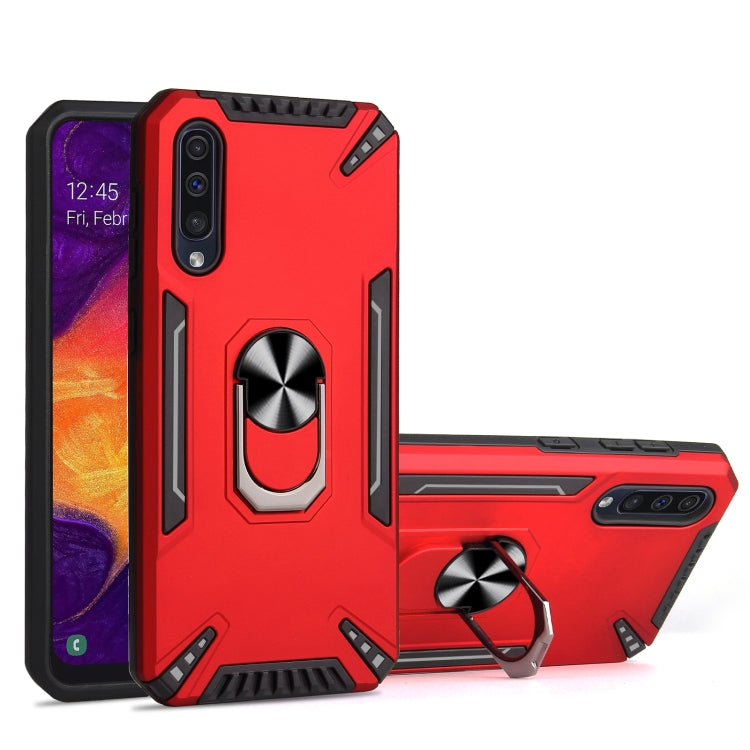 For Samsung Galaxy A50 PC + TPU Protective Case with 360 Degrees Rotatable Ring Holder