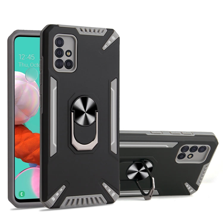 For Samsung Galaxy A51 PC + TPU Protective Case with 360 Degrees Rotatable Ring Holder