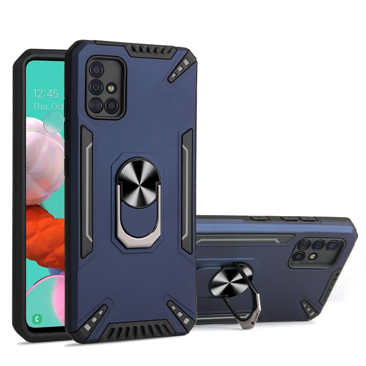 For Samsung Galaxy A51 PC + TPU Protective Case with 360 Degrees Rotatable Ring Holder