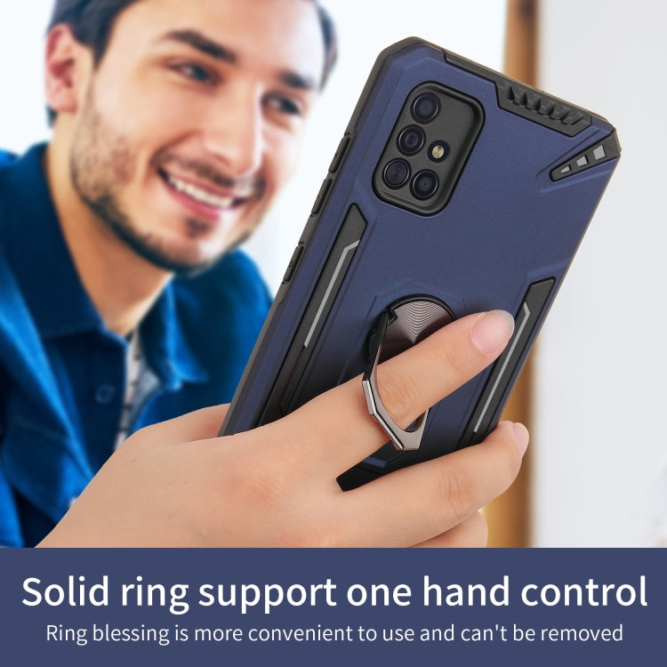 For Samsung Galaxy A51 PC + TPU Protective Case with 360 Degrees Rotatable Ring Holder