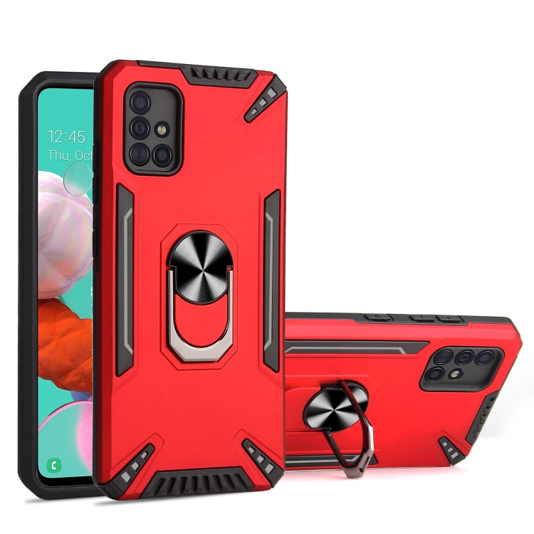 For Samsung Galaxy A51 PC + TPU Protective Case with 360 Degrees Rotatable Ring Holder