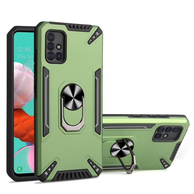 For Samsung Galaxy A51 PC + TPU Protective Case with 360 Degrees Rotatable Ring Holder