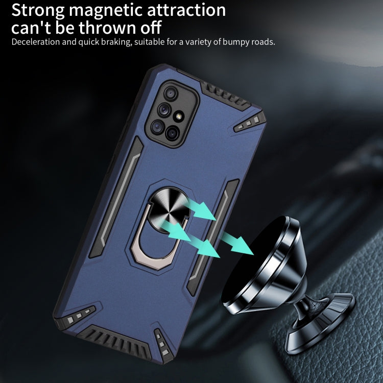 For Samsung Galaxy A71 PC + TPU Protective Case with 360 Degrees Rotatable Ring Holder
