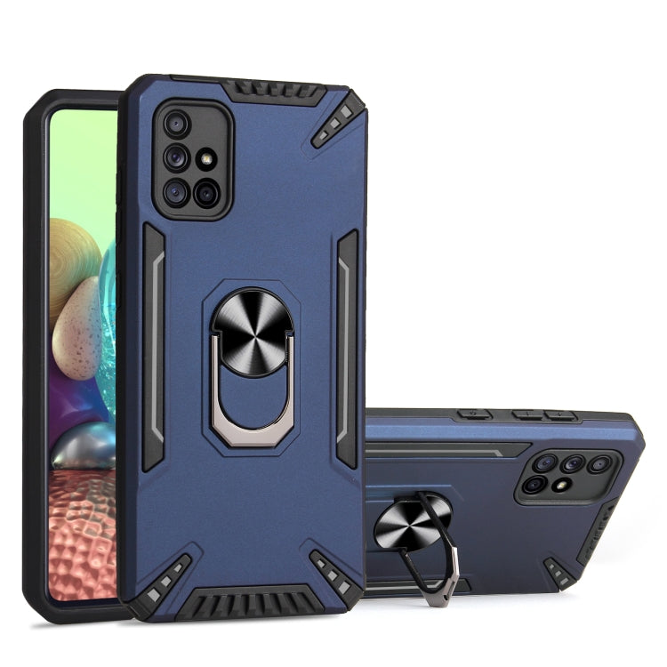 For Samsung Galaxy A71 PC + TPU Protective Case with 360 Degrees Rotatable Ring Holder