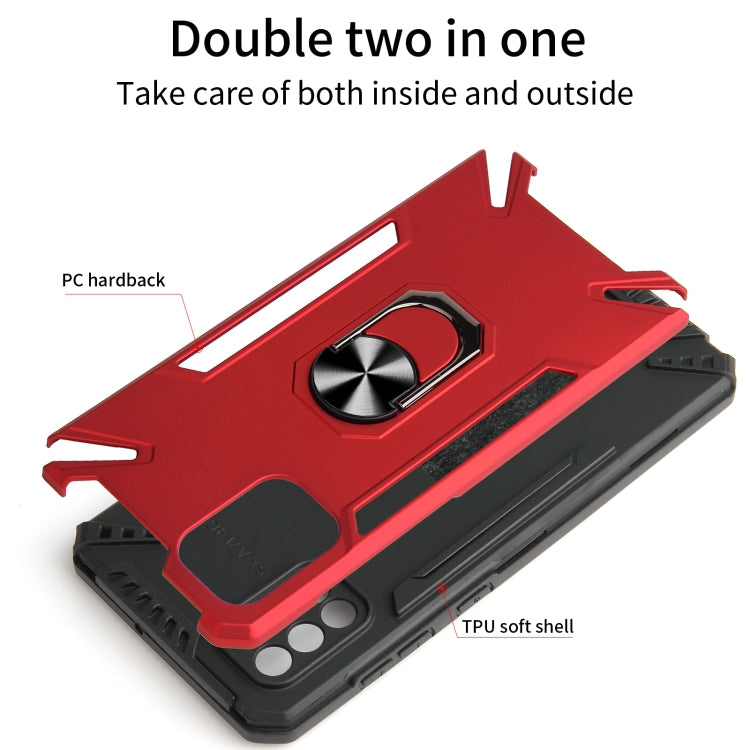 For Samsung Galaxy A71 PC + TPU Protective Case with 360 Degrees Rotatable Ring Holder