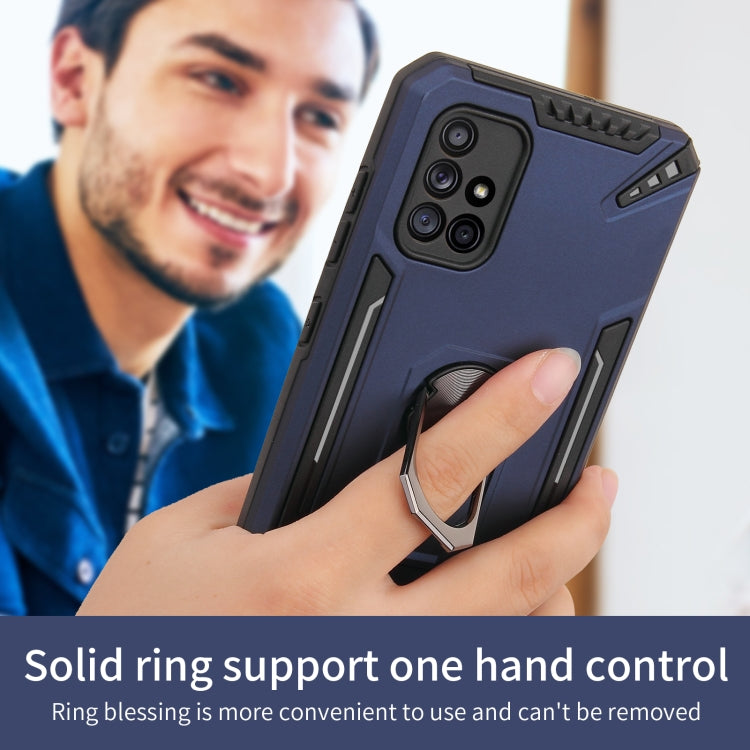 For Samsung Galaxy A71 PC + TPU Protective Case with 360 Degrees Rotatable Ring Holder