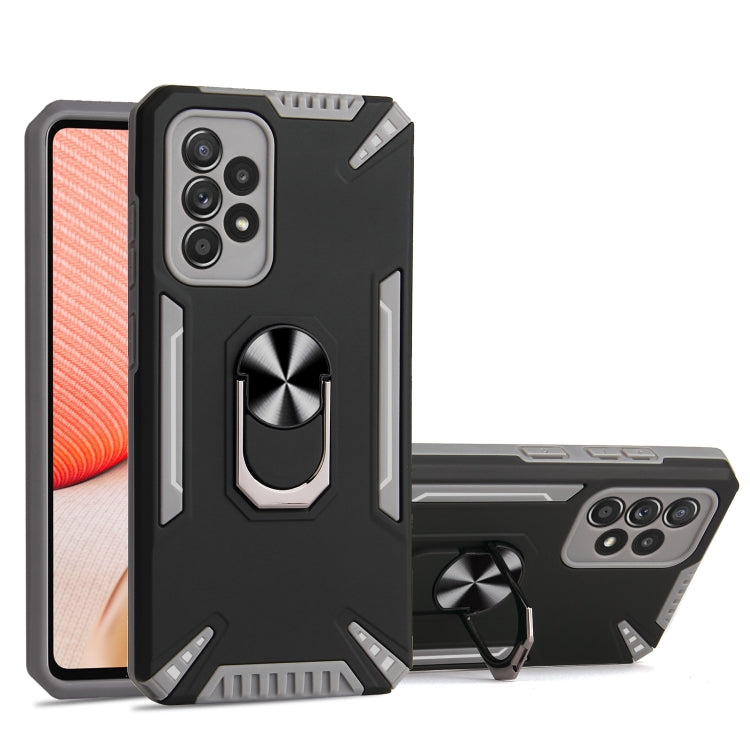 For Samsung Galaxy A72 5G / 4G PC + TPU Protective Case with 360 Degrees Rotatable Ring Holder