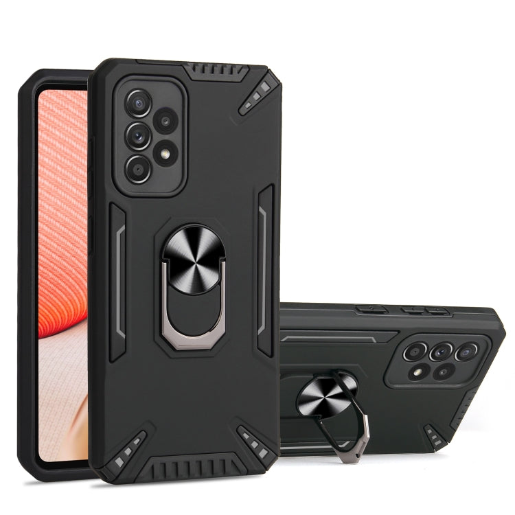 For Samsung Galaxy A72 5G / 4G PC + TPU Protective Case with 360 Degrees Rotatable Ring Holder