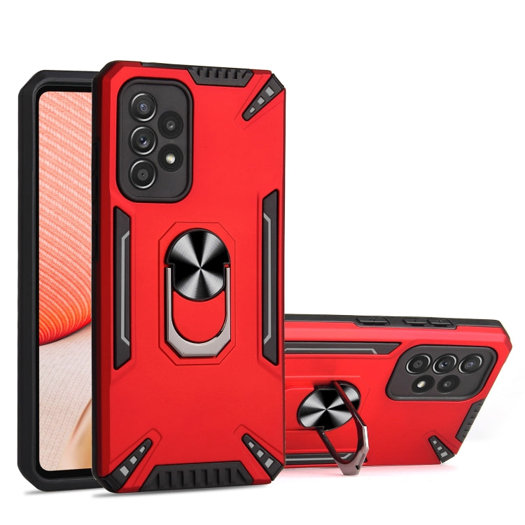 For Samsung Galaxy A72 5G / 4G PC + TPU Protective Case with 360 Degrees Rotatable Ring Holder