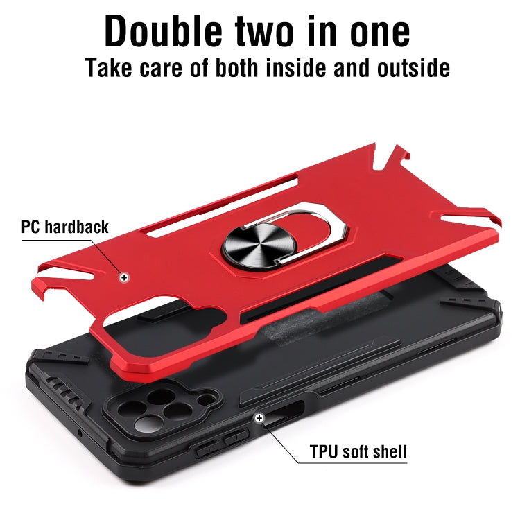 For Samsung Galaxy F62 PC + TPU Protective Case with 360 Degrees Rotatable Ring Holder