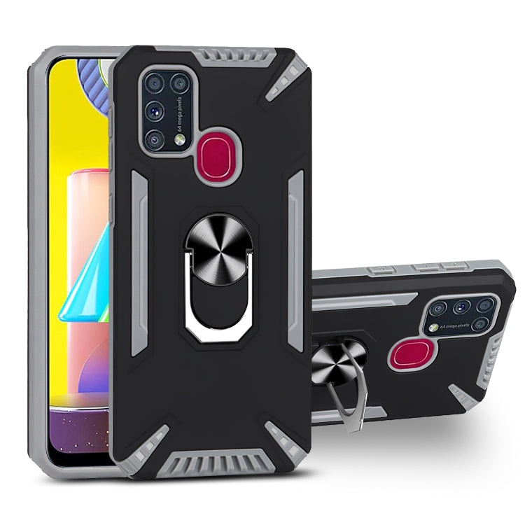 For Samsung Galaxy M31 PC + TPU Protective Case with 360 Degrees Rotatable Ring Holder