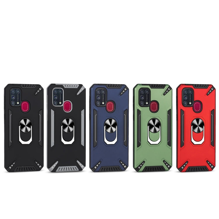 For Samsung Galaxy M31 PC + TPU Protective Case with 360 Degrees Rotatable Ring Holder
