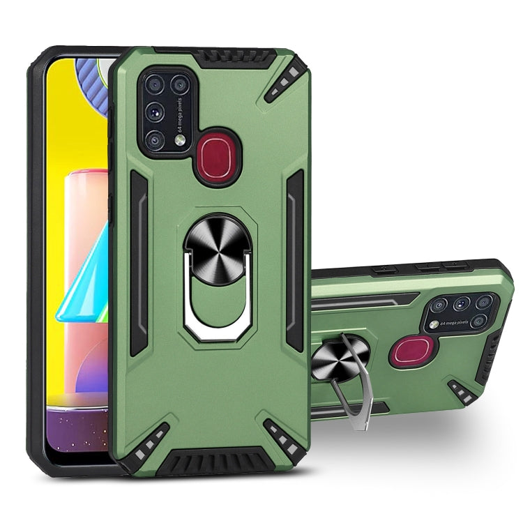 For Samsung Galaxy M31 PC + TPU Protective Case with 360 Degrees Rotatable Ring Holder