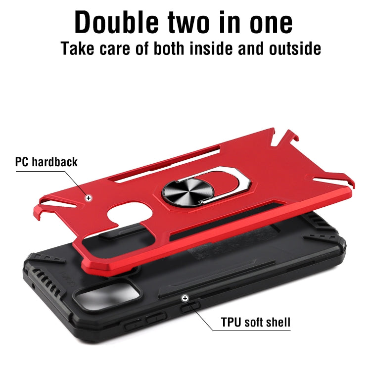 For Samsung Galaxy M31 PC + TPU Protective Case with 360 Degrees Rotatable Ring Holder