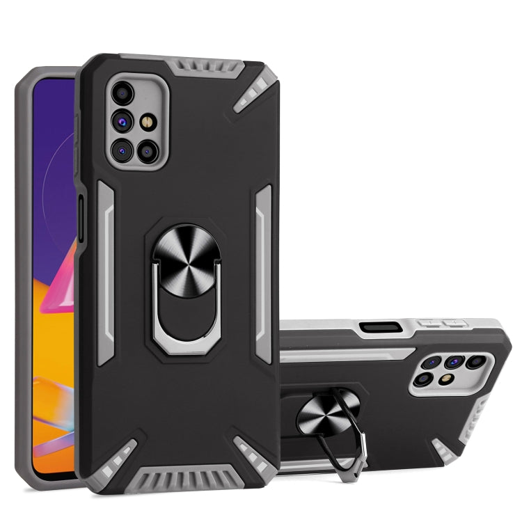 For Samsung Galaxy M31s PC + TPU Protective Case with 360 Degrees Rotatable Ring Holder