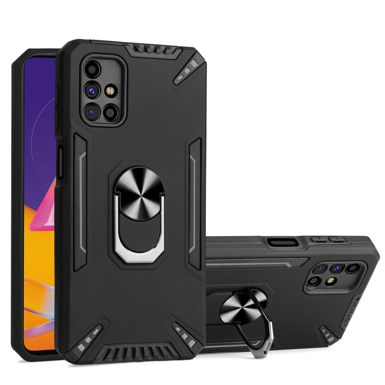 For Samsung Galaxy M31s PC + TPU Protective Case with 360 Degrees Rotatable Ring Holder