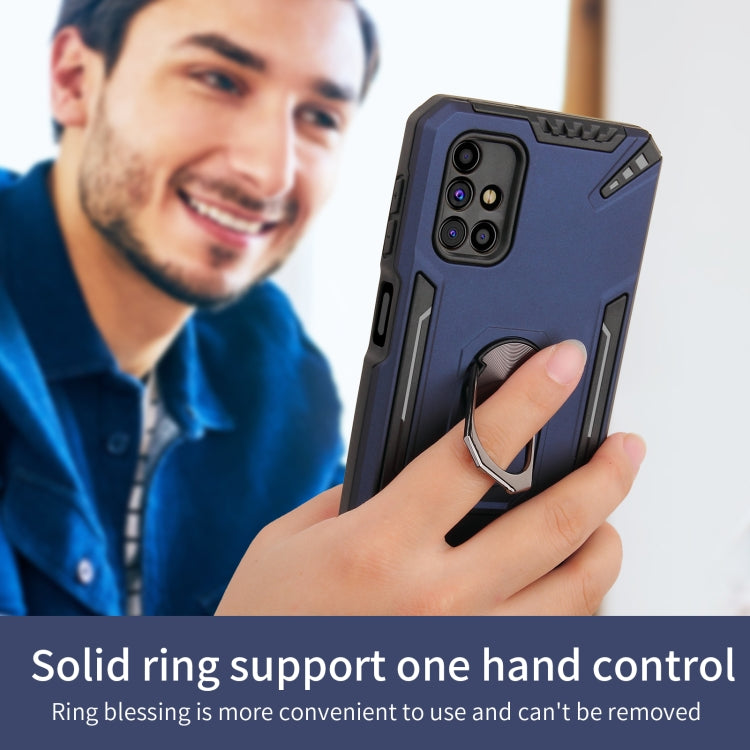 For Samsung Galaxy M31s PC + TPU Protective Case with 360 Degrees Rotatable Ring Holder