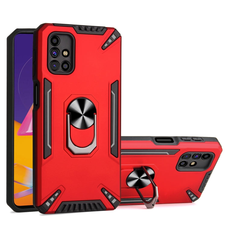 For Samsung Galaxy M31s PC + TPU Protective Case with 360 Degrees Rotatable Ring Holder