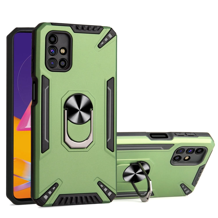 For Samsung Galaxy M31s PC + TPU Protective Case with 360 Degrees Rotatable Ring Holder