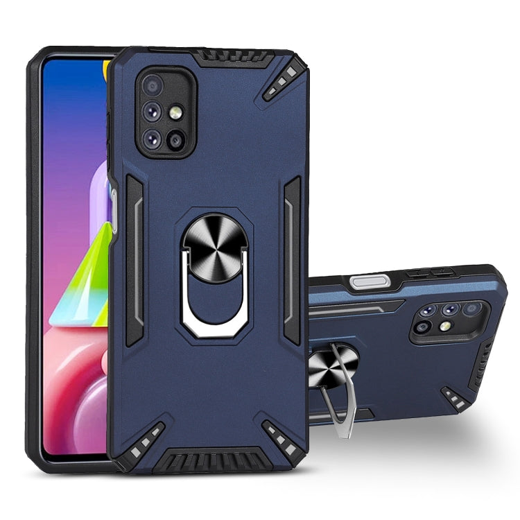 For Samsung Galaxy M51 PC + TPU Protective Case with 360 Degrees Rotatable Ring Holder