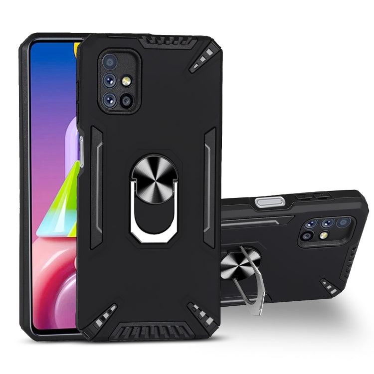 For Samsung Galaxy M51 PC + TPU Protective Case with 360 Degrees Rotatable Ring Holder