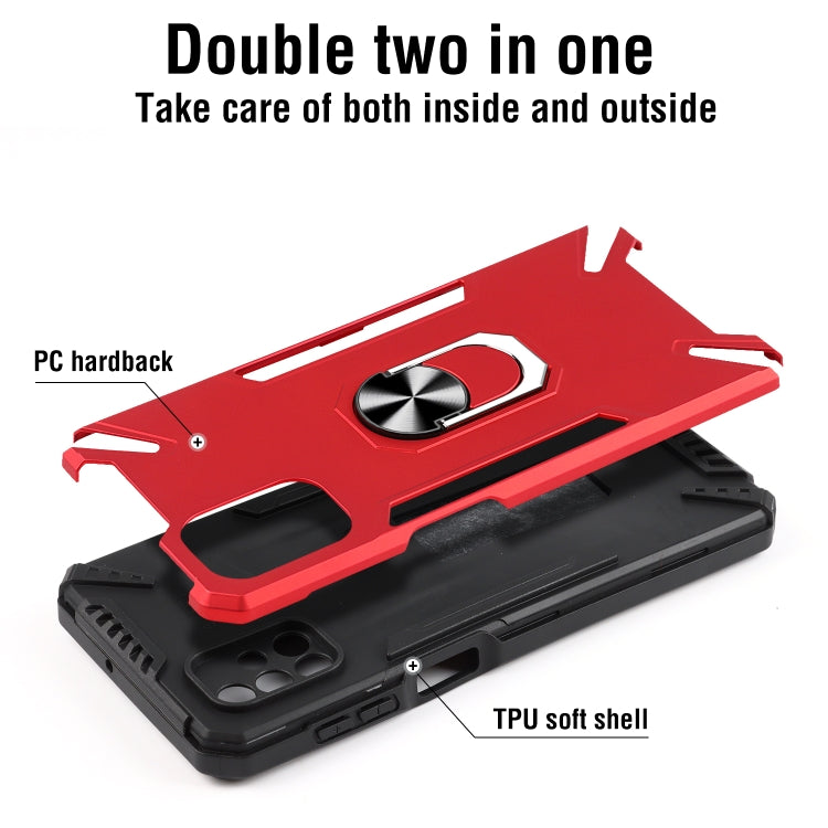 For Samsung Galaxy M51 PC + TPU Protective Case with 360 Degrees Rotatable Ring Holder