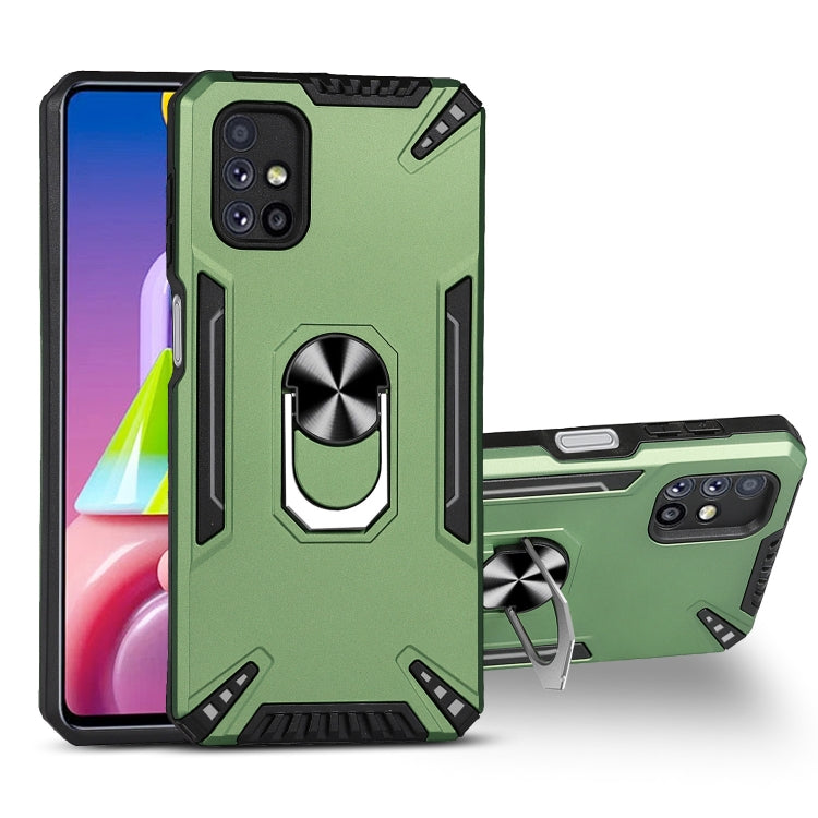 For Samsung Galaxy M51 PC + TPU Protective Case with 360 Degrees Rotatable Ring Holder