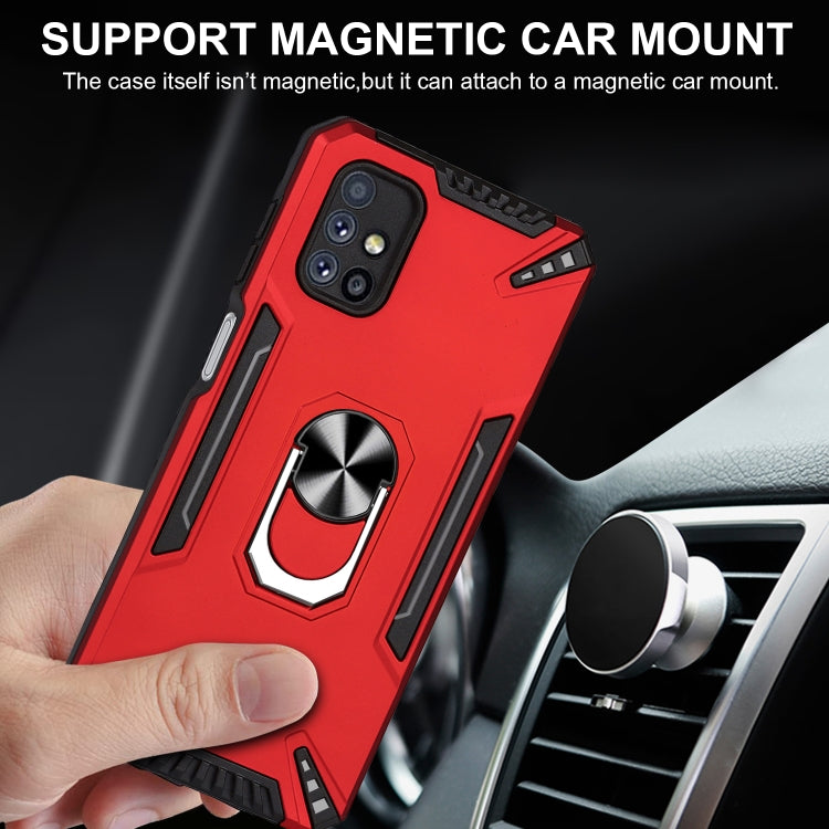 For Samsung Galaxy M51 PC + TPU Protective Case with 360 Degrees Rotatable Ring Holder