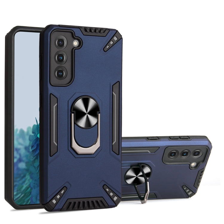 For Samsung Galaxy S21 5G PC + TPU Protective Case with 360 Degrees Rotatable Ring Holder