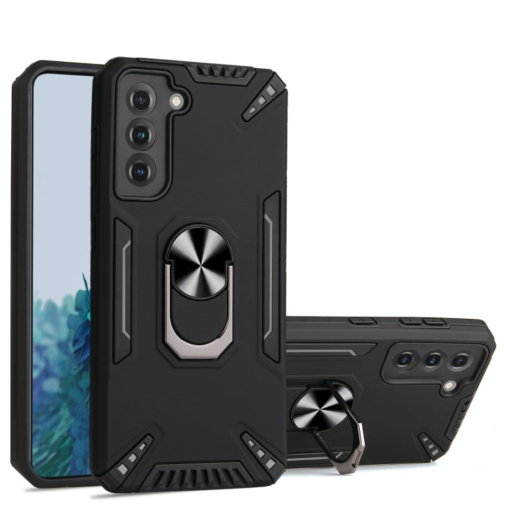 For Samsung Galaxy S21 5G PC + TPU Protective Case with 360 Degrees Rotatable Ring Holder