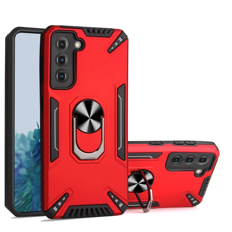 For Samsung Galaxy S21 5G PC + TPU Protective Case with 360 Degrees Rotatable Ring Holder