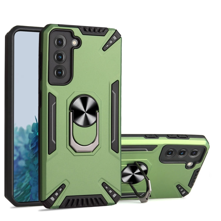 For Samsung Galaxy S21 5G PC + TPU Protective Case with 360 Degrees Rotatable Ring Holder