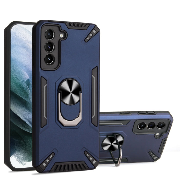 For Samsung Galaxy S21+ 5G PC + TPU Protective Case with 360 Degrees Rotatable Ring Holder