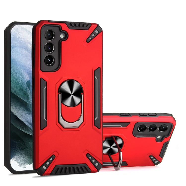 For Samsung Galaxy S21+ 5G PC + TPU Protective Case with 360 Degrees Rotatable Ring Holder