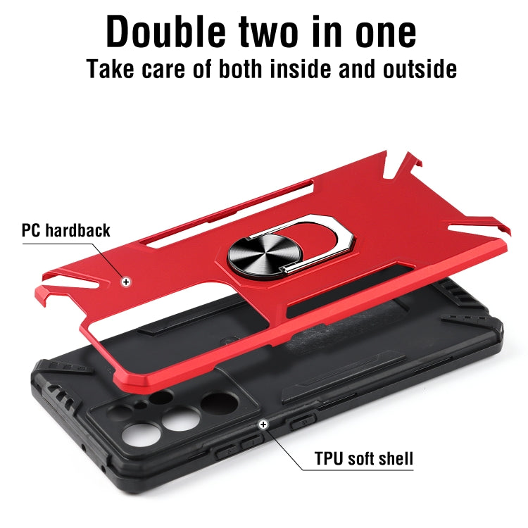 For Samsung Galaxy S21 Ultra 5G PC + TPU Protective Case with 360 Degrees Rotatable Ring Holder