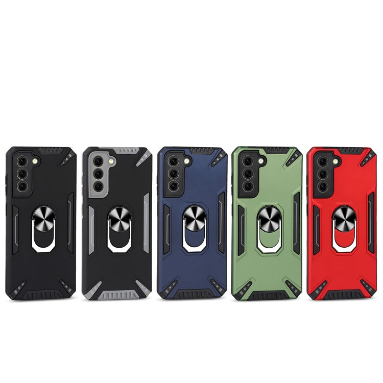 For Samsung Galaxy S21 FE PC + TPU Protective Case with 360 Degrees Rotatable Ring Holder