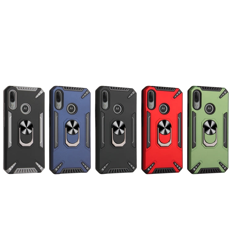 For Motorola Moto E6 Plus PC + TPU Protective Case with 360 Degrees Rotatable Ring Holder