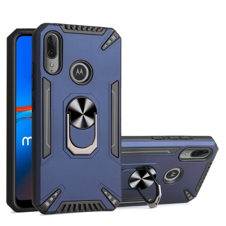 For Motorola Moto E6 Plus PC + TPU Protective Case with 360 Degrees Rotatable Ring Holder